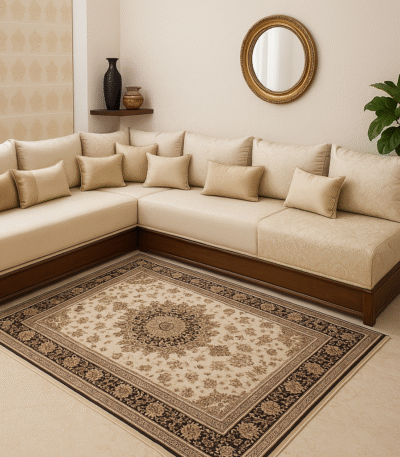Salon d'Angle Confortable Style Marocain "Oasis de Détente"
