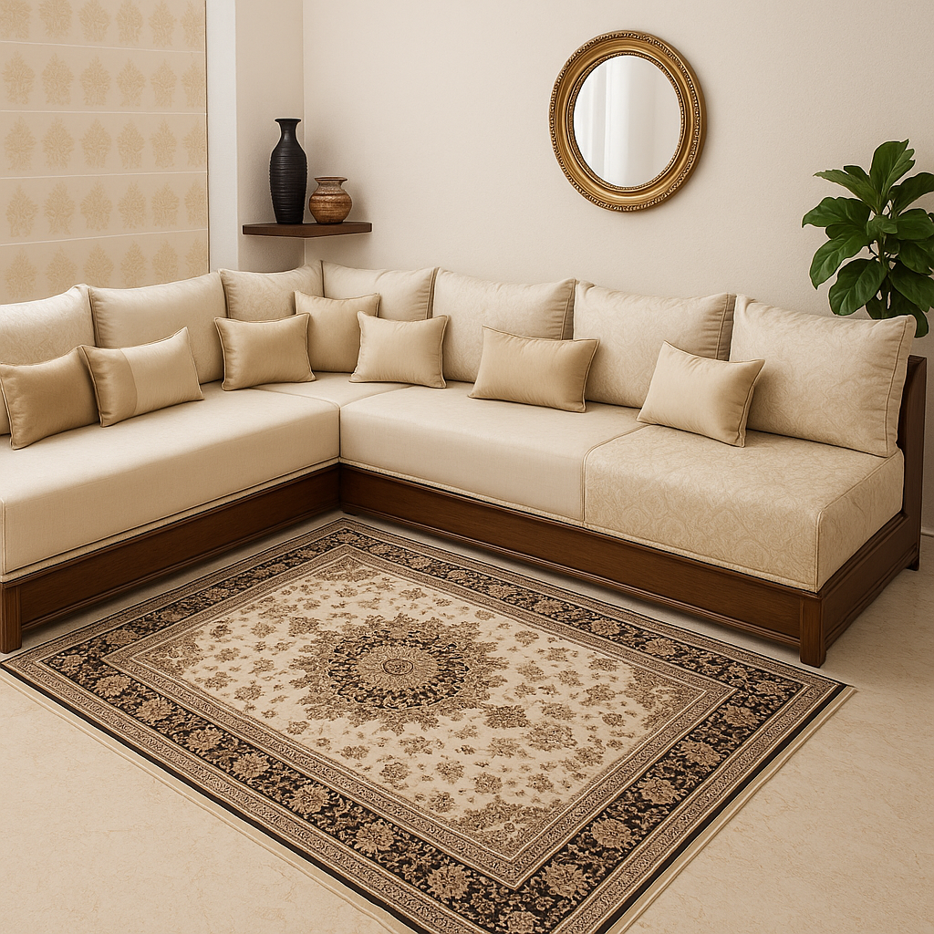 Salon d'Angle Confortable Style Marocain "Oasis de Détente"